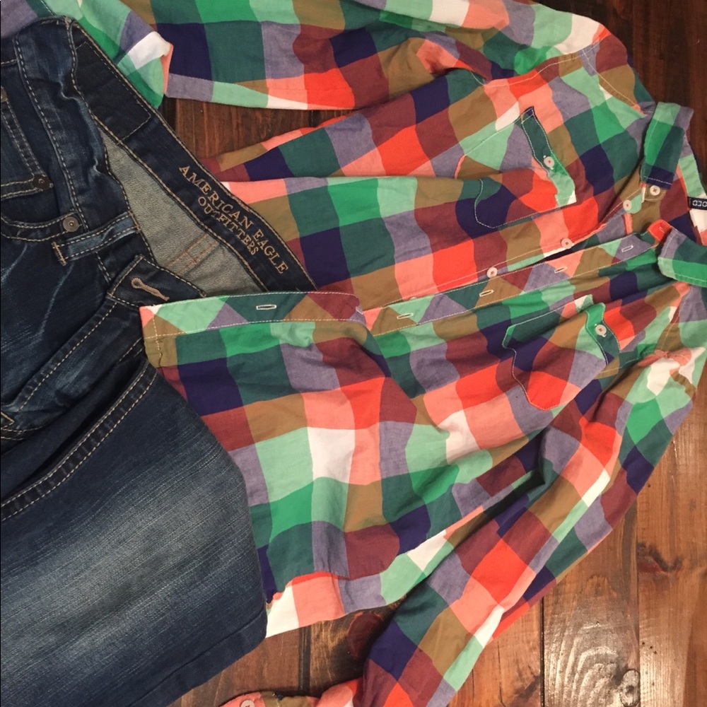 H and M plaid shirt